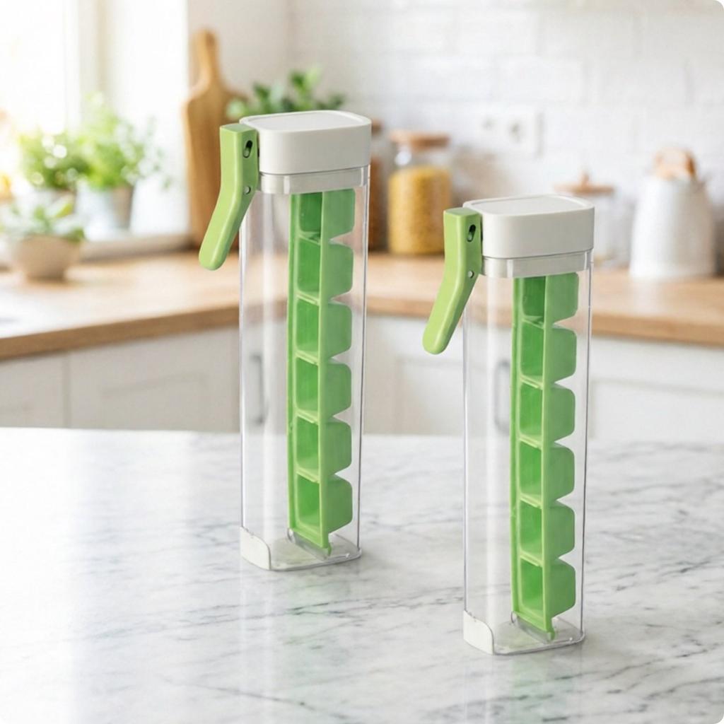 Press Release Ice Tray Space Saving Single-Hand-Hand Ice Tray Kitchen Item Hygienic