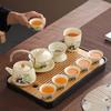 Panda Teeset Huang Ru Brennofen komplettes Set kann geöffnet werden Keramiktee mit Teetablett