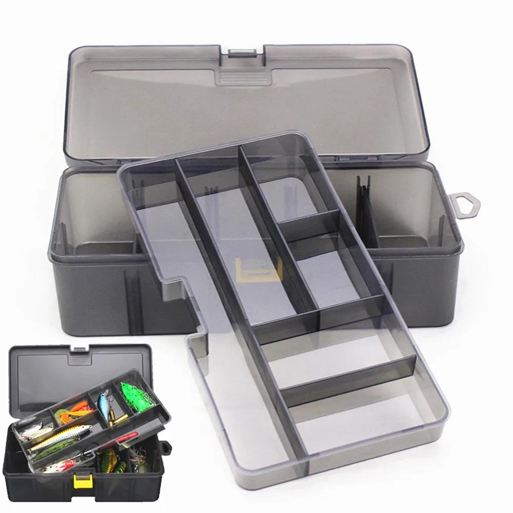 Double Layer Lure Tackle Box Removable Plastic Fishing Tackle Box Fake Bait Hook Fishings Gear Tool Multifunctional Storage Box