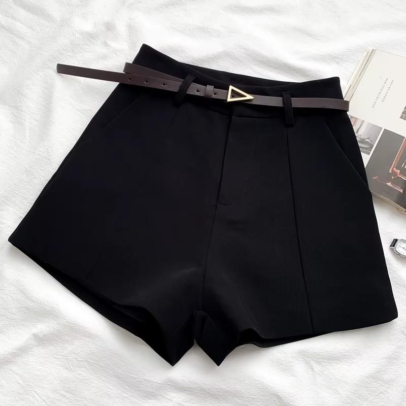 Casual Women's Shorts A-line High Waist Short Chic Office Lady Shorts Vintage Female Trousers Spring Summer