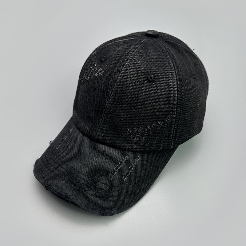 Korean Retro Broken Style Baseball Hat New Men Women Gradient Sunshade Distress Breathable Street Versatile Fashion Snapback Cap