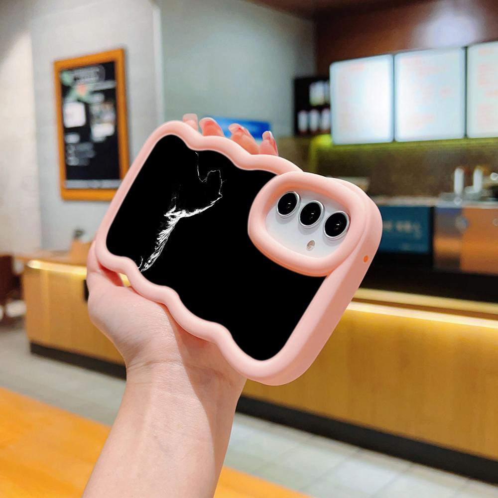 Ae86 Lion Black Design Art Protective Phone Cases for Samsung S24 Plus S23 Ultra A14 A55 A06 Honor X9b Motorola OnePlus Big Wave TPU Back Cover