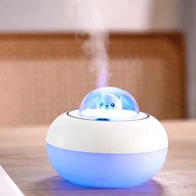 Güzel Kedi Hava Nemlendirici Usb Aromaterapi Mist Maker Sisleyici Led Lamba Ile Mini Taşınabilir Ultrasonik AROMA YAYICI Hava Temizleme Cihazı