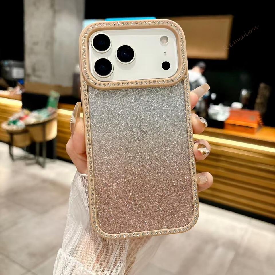 New Diamond Phone Case for iPhone 13 12 11 14 15 16 17 Pro Max Air 16 15 14 Plus Clear Bling Glitter Protector Shockproof Cover