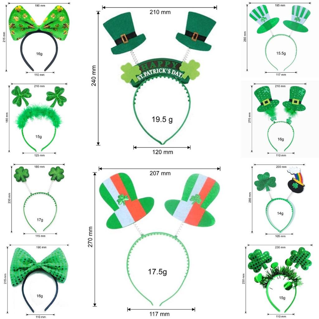 Patricks St Day Green Clover Hair Band Elf Hat Clothing Accessories Department
