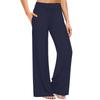 Women's High-waisted Solid-color Drawstring Wide-leg Casual Pants