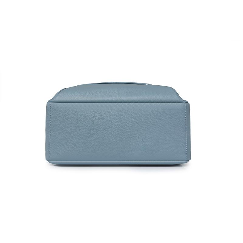 Einfarbiger PU-Rucksack Studenten-Schultasche Damen Rucksack mit großem Fassungsvermögen