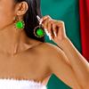 Christmas Tree Bow Colorful Garland Earrings Personalized Bell Christmas Series Earrings Women