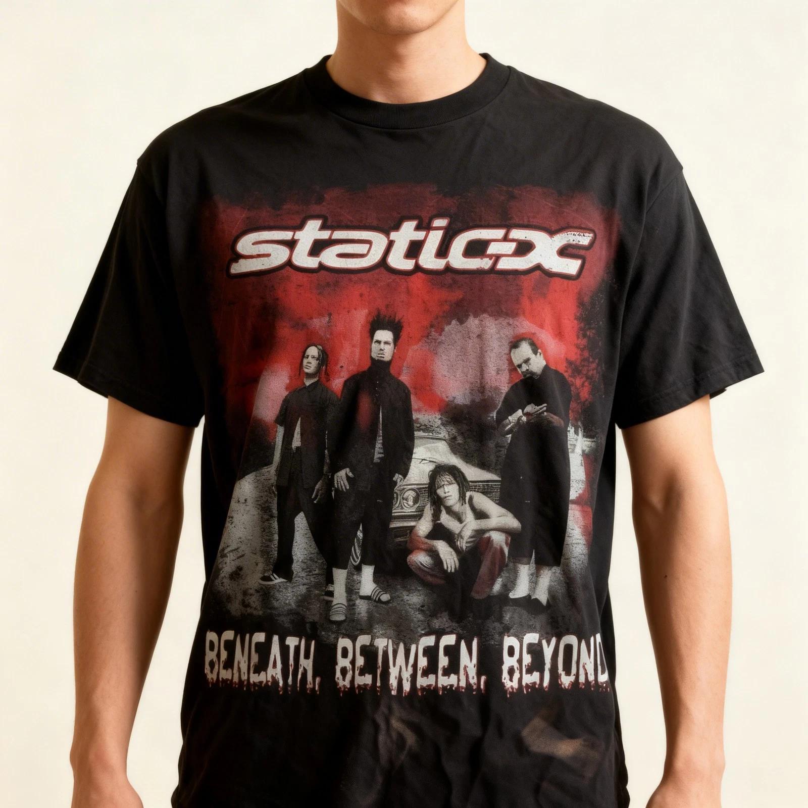 Static-X Band Beneath, Between, Beyond Cotton Black All Size Shirt M