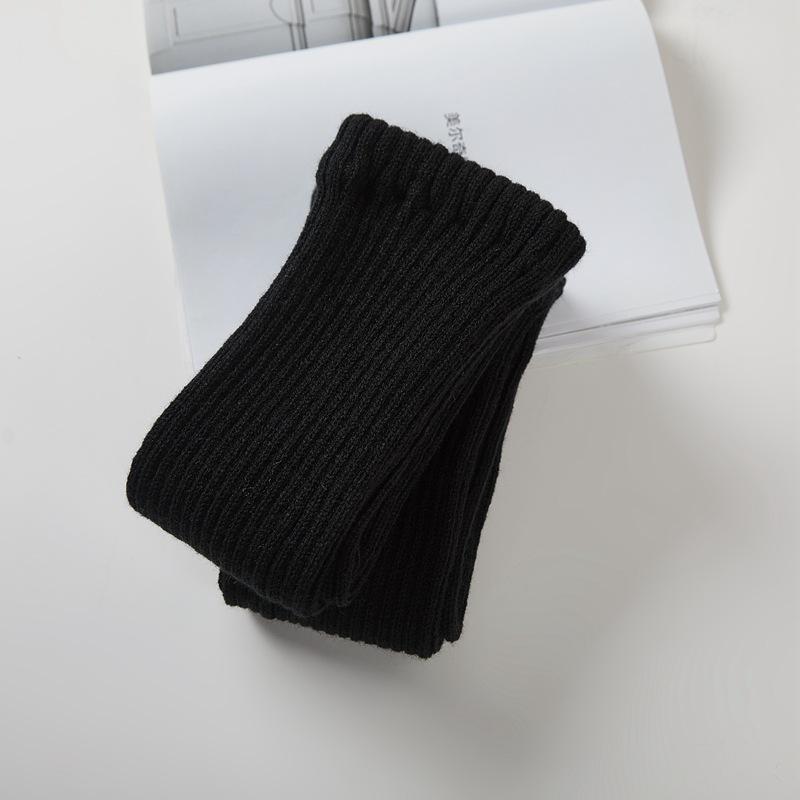 

Толстые акриловые гетры для йоги, танцев, фитнеса 90 см, дышащие гольфы до колена для всех полов, идеально подходят для зимы L 90cm чёрный