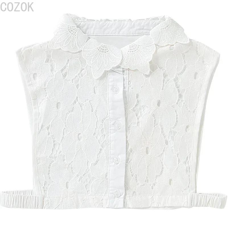 Girls Bowknots Lapel Shirt Detachable Collar Autumn Sweater Blouse Women Fake Collar Girls Removable Shirt Neck False Collar