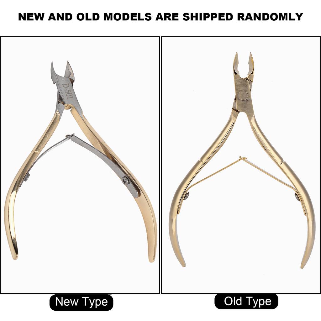 Stainless Steel Nail Cuticle Nipper Clipper Dead Skin Scissor Nail Manicure Tool Gold