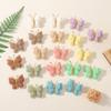 4pcs Butterfly Children Hair Clip Set Wool Knitting Hair Accessories Butterfly Hair Clips Barrette Handmade Crochet Hairpins