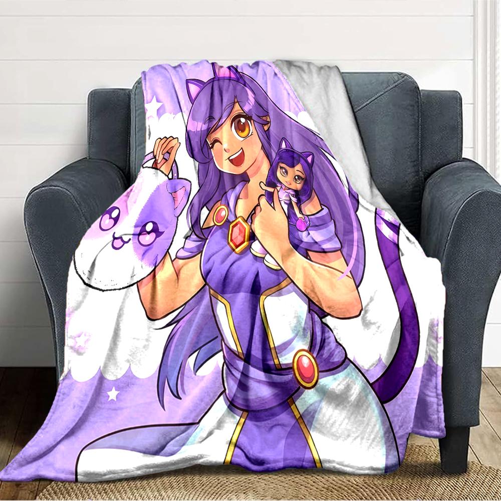 1pc Anime A-AphmauS (3) Blanket, Gift, for Men and Women, Soft Blanket, Good for Sofa Bed Couch Travel, Lightweight Flannel Blanket