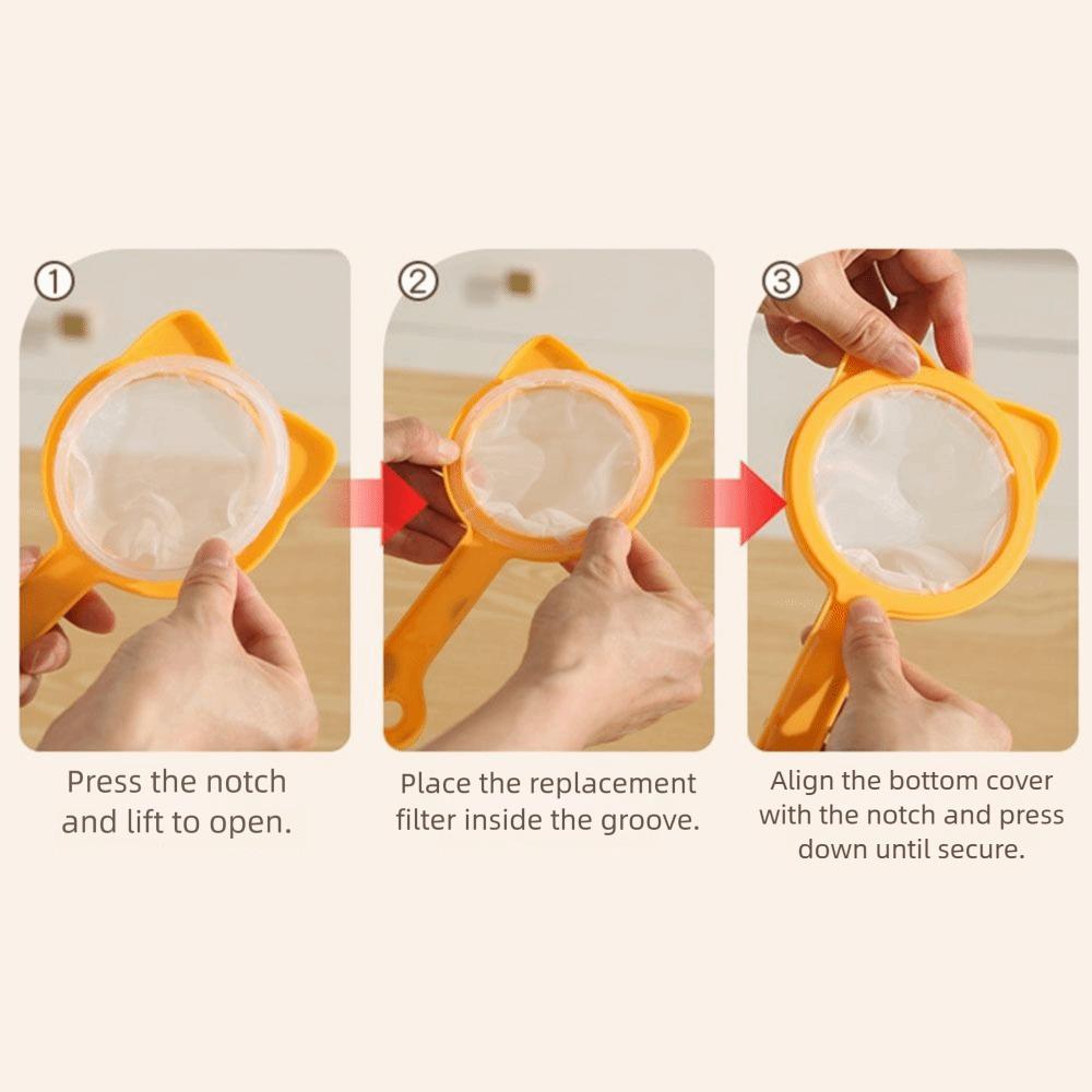 2 In 1 Funnel Filter with Handle Double-layer Juice Strainer Portable Fine Mesh Colander  Soy Milk