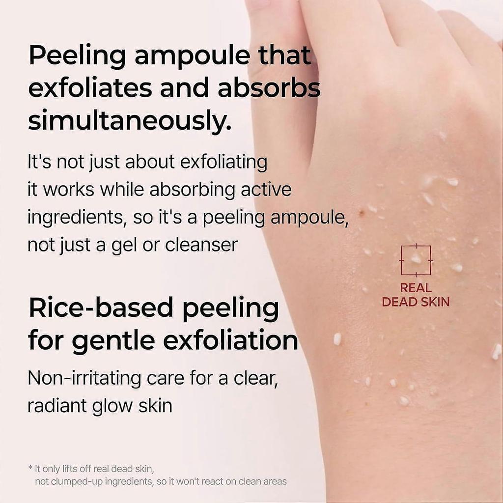 Peel Shot Glow White Rice Peeling Ampoule, Soft Exfoliating Face and Body Scrub Dead Skin Cells Remover for All Skin Types skin care 100ml