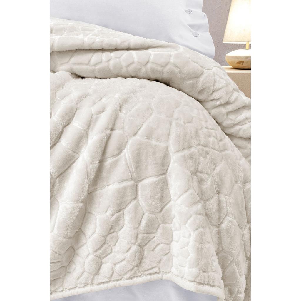 Meave Double Emboss Decke – Grau