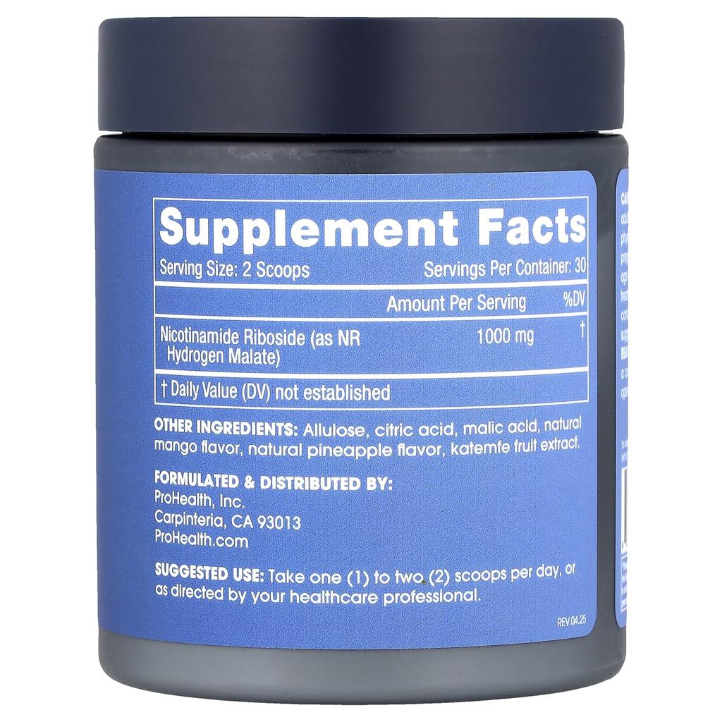 ProHealth Longevity, NR Pro Powder 1000, Tropical Fruit, 144g (5oz)