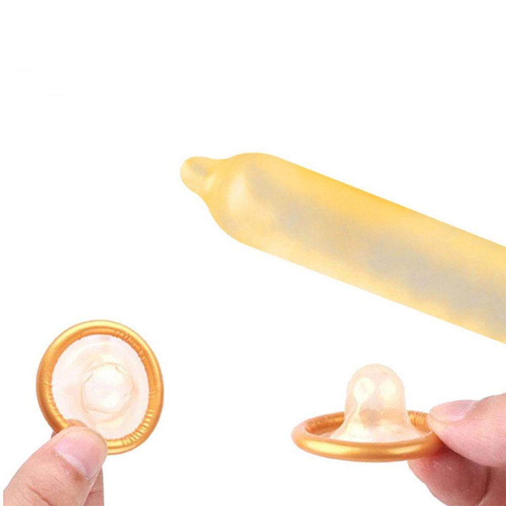 10Pcs Golden Condoms Smooth Lubricated Durable Penis Sleeve Sex Toys Add Hot Lubricants