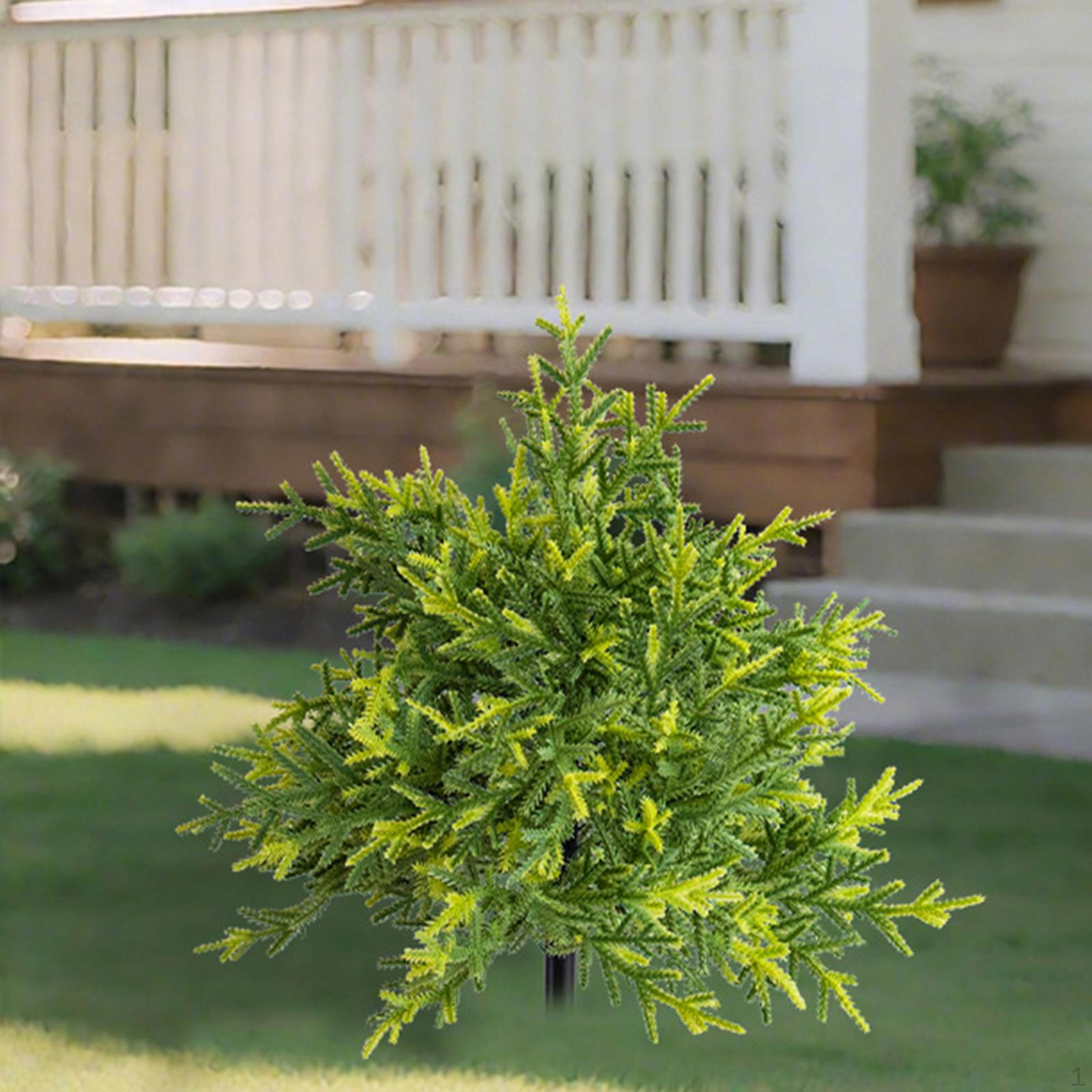 

Artificial Topiary Tree with Ground 23.62inch Shrub Bush Faux Greenery for Porch