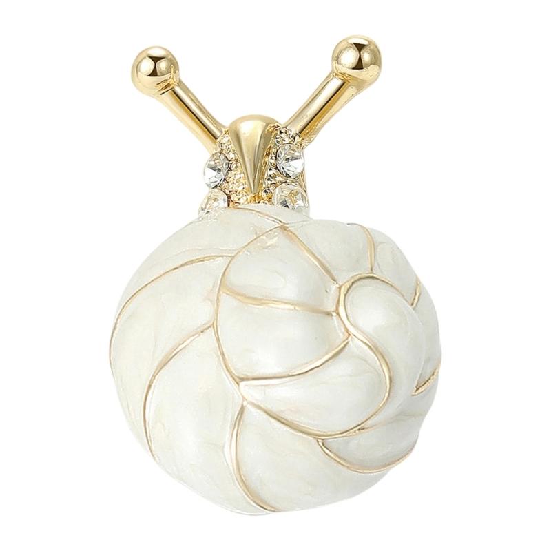Broche Artístico de Caracol Esmaltado com Técnica de Óleo Gotejante em Base de Liga para Declarações de Moda Personalizadas