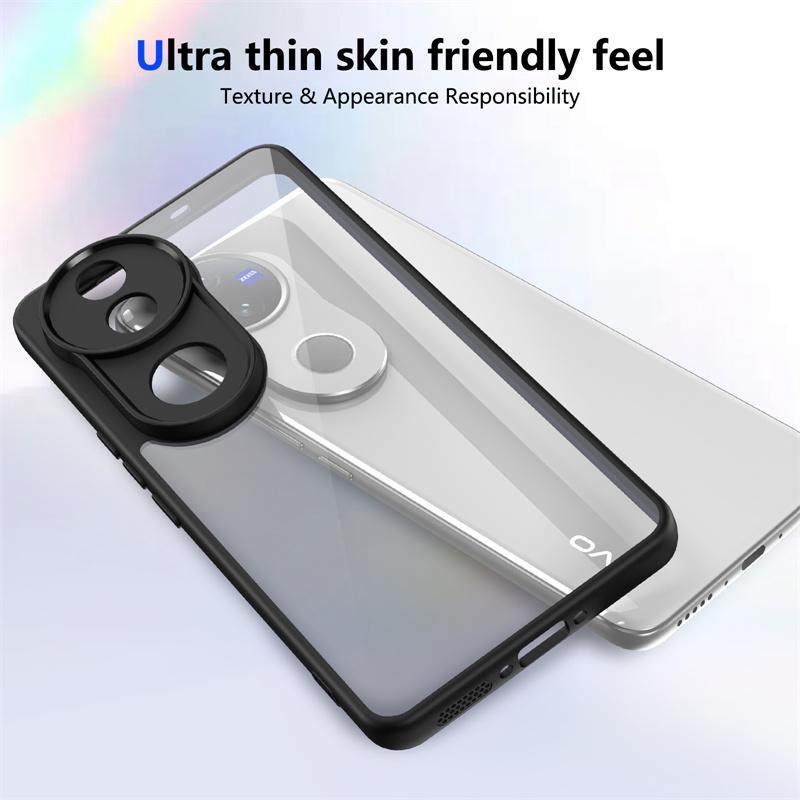 Vivo V50 5G V2427 Case Plating Bumper Shockproof Clear Back Cover Hard Matte Phone Case for Vivo V50 VivoV50 5G 2025 V2427