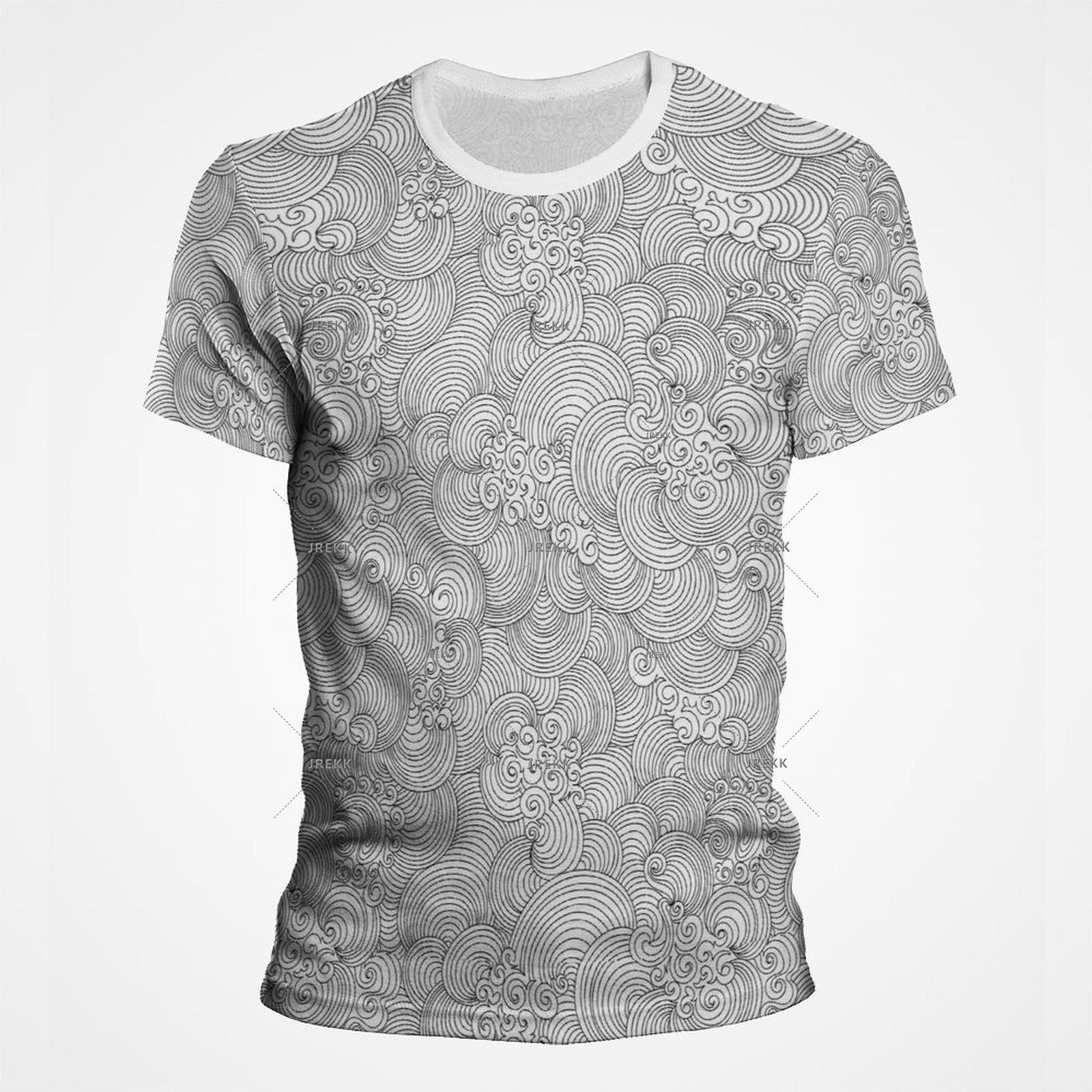 

Футболка с принтом «Волны и волны» для мужчин, модная женская футболка для отдыха, серфинг, спортивная уличная одежда, повседневные забавные футболки 5XL