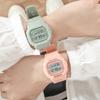 Sportowy zegarek dla chłopców dziewcząt uczeń LED elektroniczny zegarek kolorowy mężczyźni kobiety kwadratowe zegarki cyfrowe wodoodporny gumowy zegarek