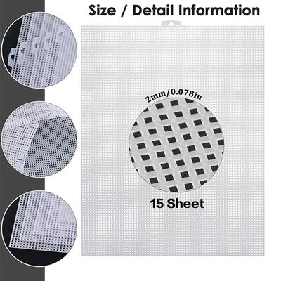 4 Pcs Count Plastic Mesh Canvas Sheets For Embroidery Acrylic Yarn Crafting Knit Crochet Projects