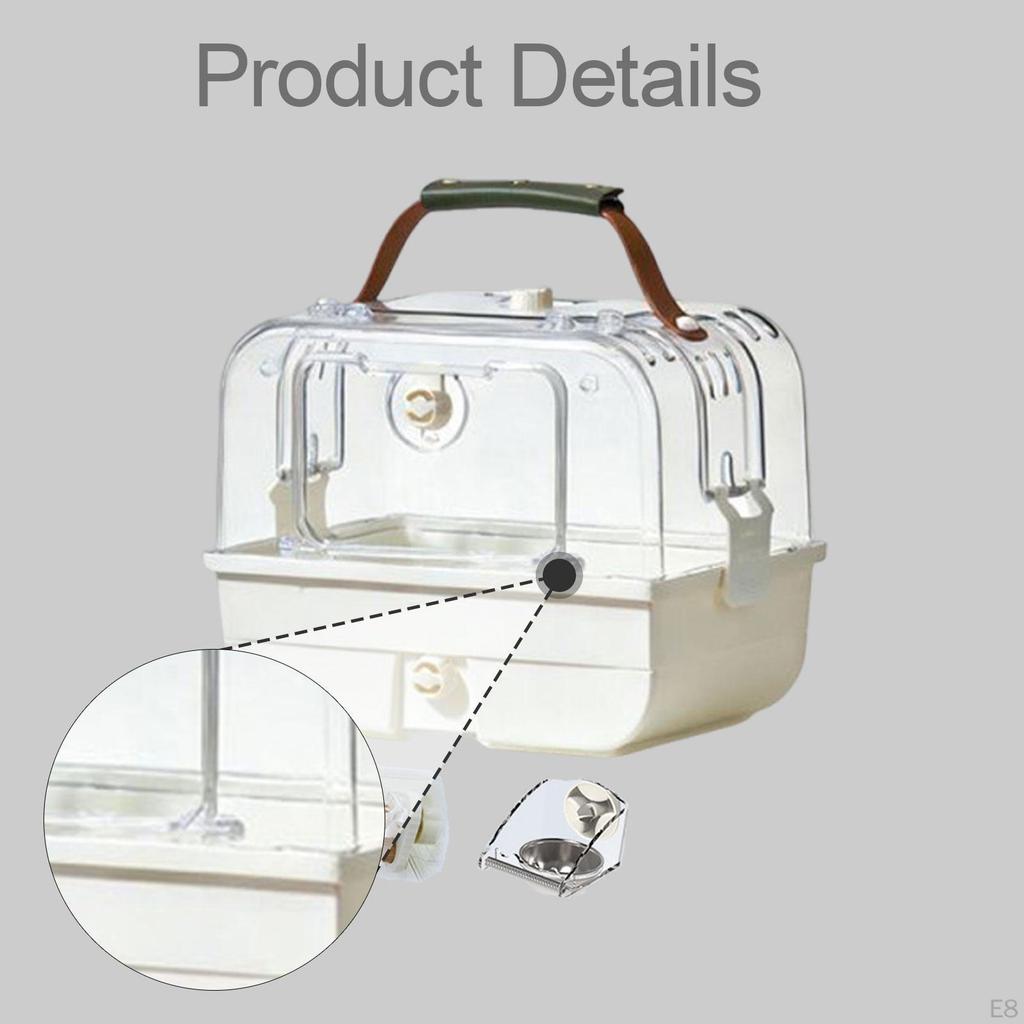 Carrier Parrot Cage Durability Pet Supplies Portable, with Handle for Cockatiel Lovebirds, Parrot,