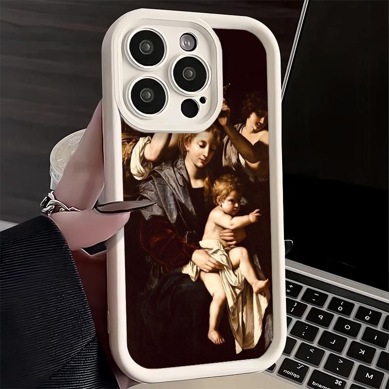 Handyhülle für iPhone 17 Air 16E 15 16 Pro Max Renaissance Ästhetik Kunstmalerei Hülle 14 Plus 13 12 Mini Weiche Schale Silikon