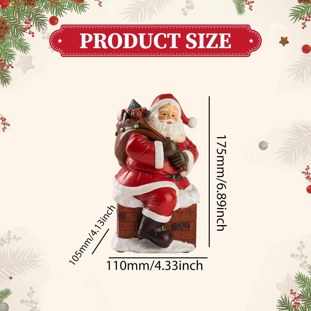 Santa Claus Figurine Christmas Decoration Craft Gift Party Supplies Statue Xmas Tabletop