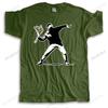 Hot Sale Unisex Streetwear T Shirt Cotton Tshirt Unisex Flower Thrower Banksy Panda Guns Urban Art Funny Summer Top Tees Unisexs Tshirt