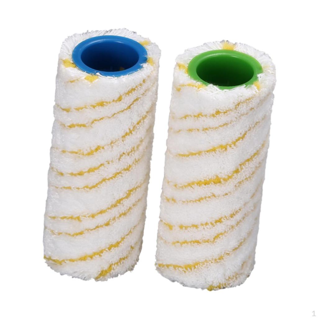 2 Pieces Hard Floor Cleaner Roller Replacement Rollers Replaces Spare Parts Soft Microfiber