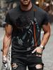Men's Anime Samurai T-Shirt - Breathable Crew Neck, Short Sleeves, Japanese Sword Print
