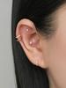 Minimalpiercing 14K Mini Layered One-Touch Ring Piercing Earrings