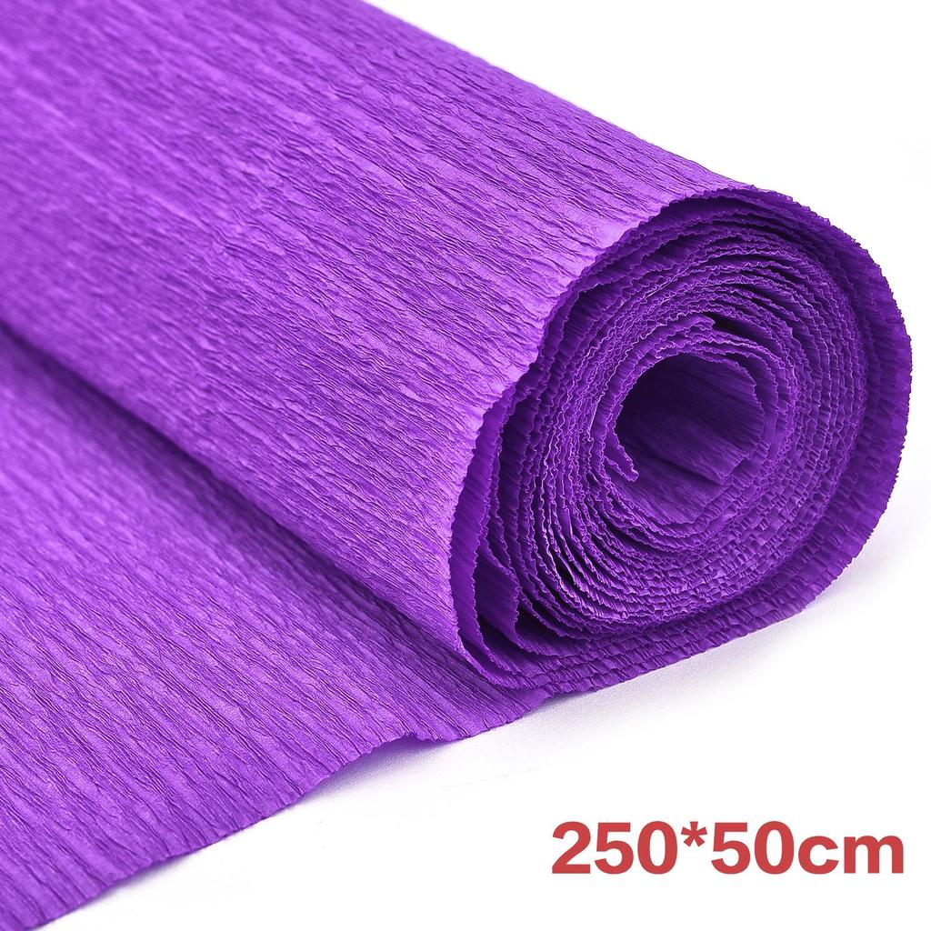 17 Colors 250x50cm Colored Crepe Paper Roll Origami Crinkled Crepe Paper Craft DIY Flowers Decoration Gift Wrapping Paper Craft