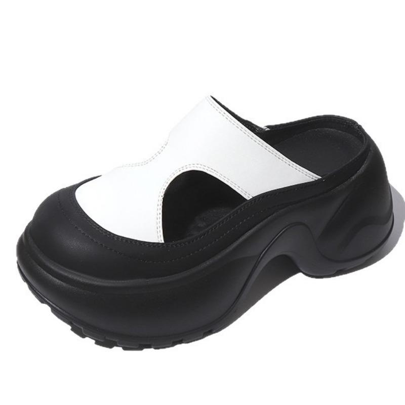 Small thick-soled bag head slippers women's new one-pedal lazy outer wear casual fashion versatile cool slippers