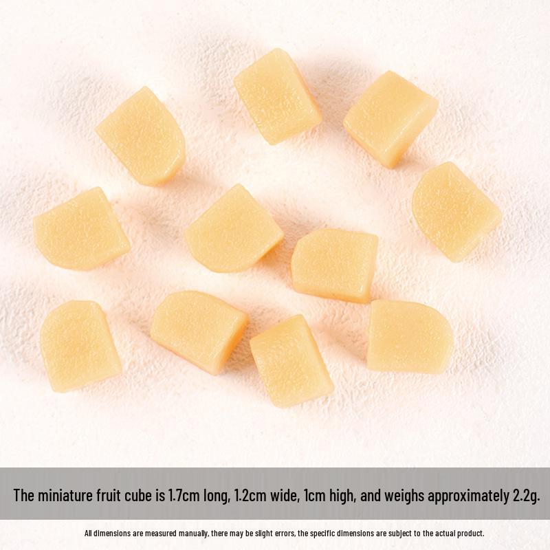 Miniature Fruit Cube Toys: Pitaya, Mango, Kiwi - Fruit Salad Platter Accessories