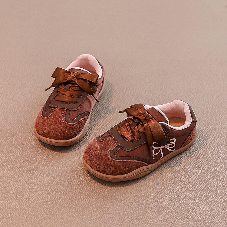 

Весна 2024 Девичьи парусиновые кеды для детского сада - Повседневный осенний стиль 23 (Inner length 14.5CM) коричневый