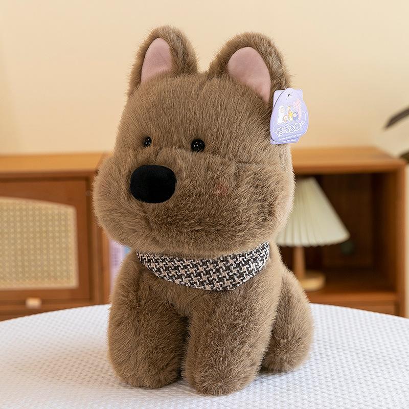 Cute Scarf West Highland Dog Plush Toy Children's Doll Office Pillow Grab Machine Doll Home Decoration