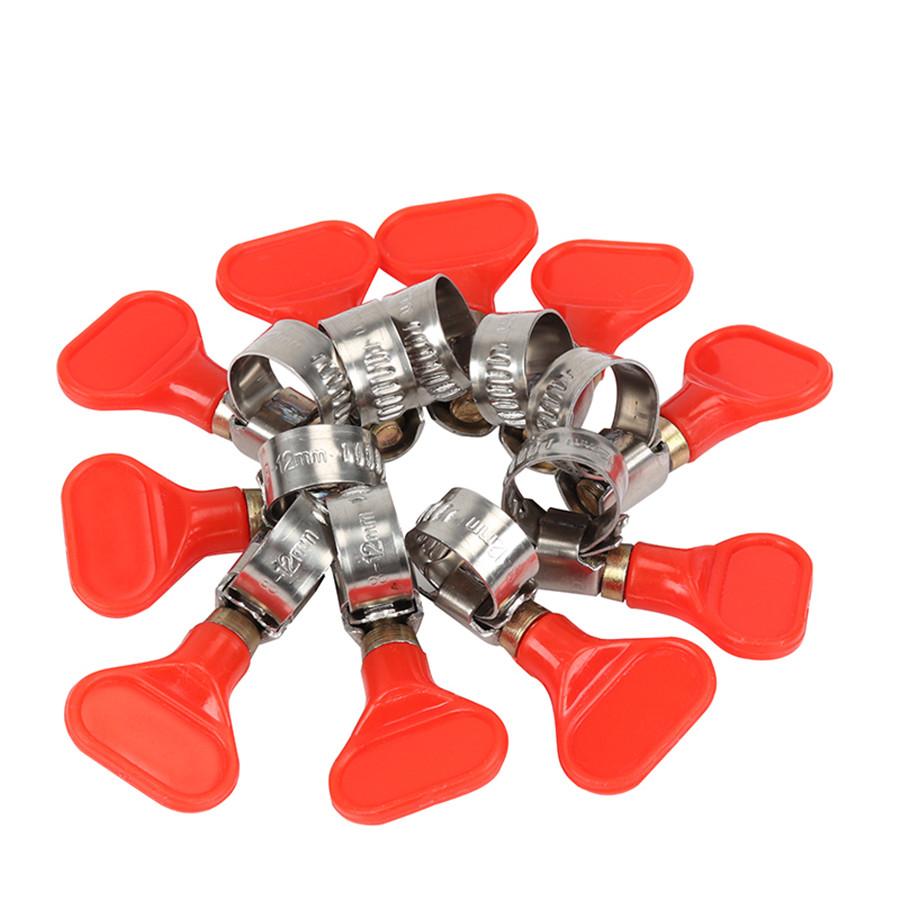 30PCS Butterfly Hose Clamp Stainless Steel 304 Worm Clamp Fit for 8-12mm OD Tubing Home Brewing Industrial and Automotive