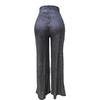 Women's Sexy High Waist Wide Leg Palazzo Lounge Pants Metallic Glitter Bell Bottoms Trousers Rave Party