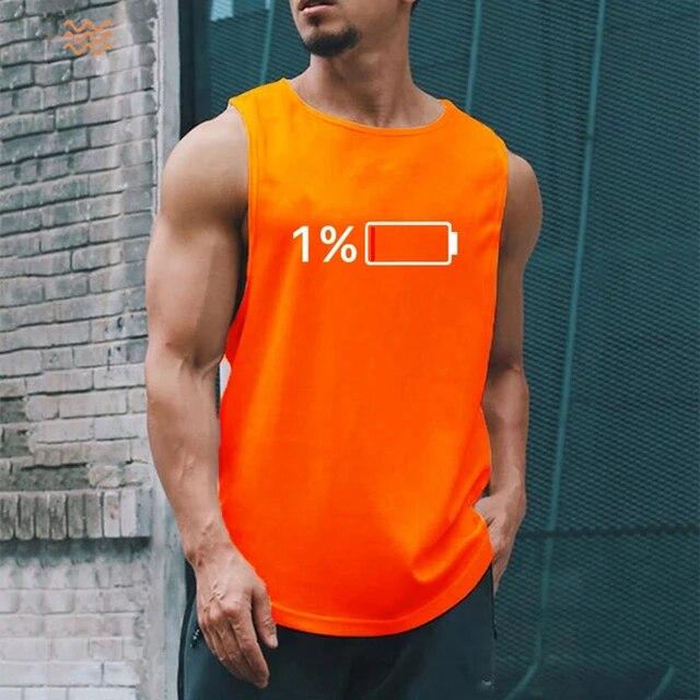 Hot Selling Men's Fitness Sleeveless Top Breathable Quick-drying Sports Vest Gym Muscle Men's Running Solid Color Simple T-shirt