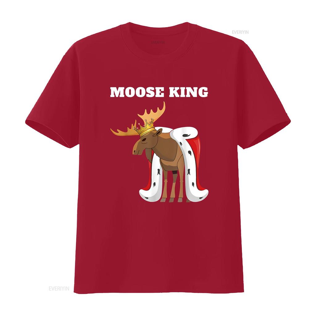 Moose King Unisexs T Shirt Boys Vintage Washed Streetwear Versatile Fashion Unisex Soft Slightly Designer Clothes Comfortable
