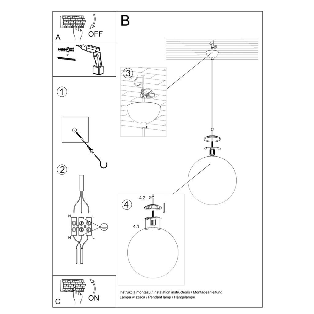 UGO 40 Chrome Hanging Lamp