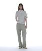 PARTIMENTO WOMEN Double Layered Stripe Polo Tee_Sky