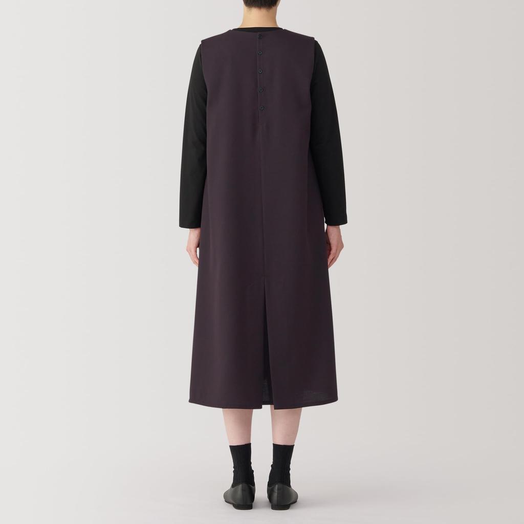 MUJI Women's Brushed Jumper Skirt, BC2K0A4A, Bordeaux, Size XS