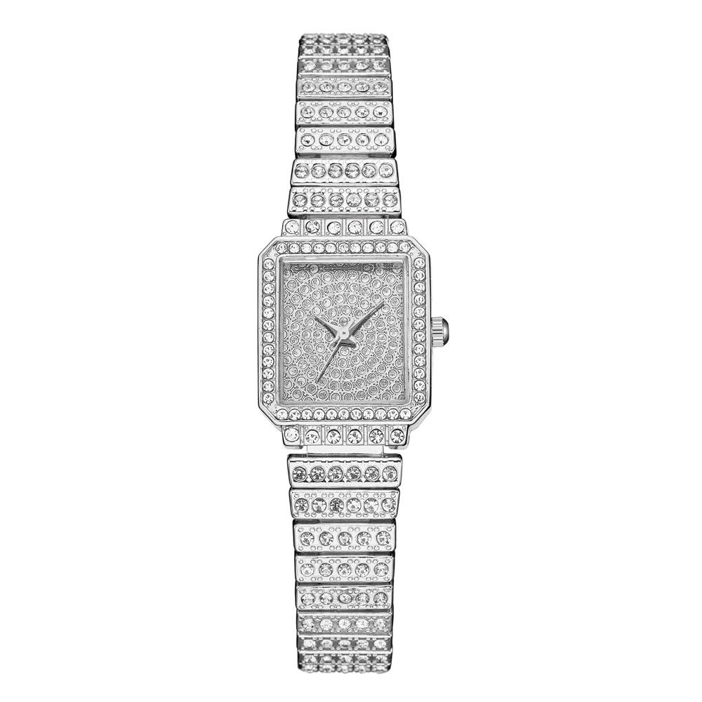 

Женские повседневные часы-браслет с кварцевым сетчатым ремешком, модные аналоговые наручные часы One Size серебряный