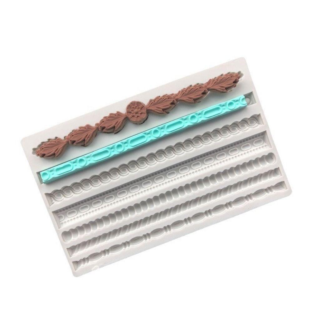 Geprägtes Muster Hanfseil Form Silikon Spitze Kette Form Flexible Ton Form Ton Harz DIY
